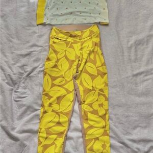 Adidas by Stella McCartney Yellow Leggings with Playful Print
